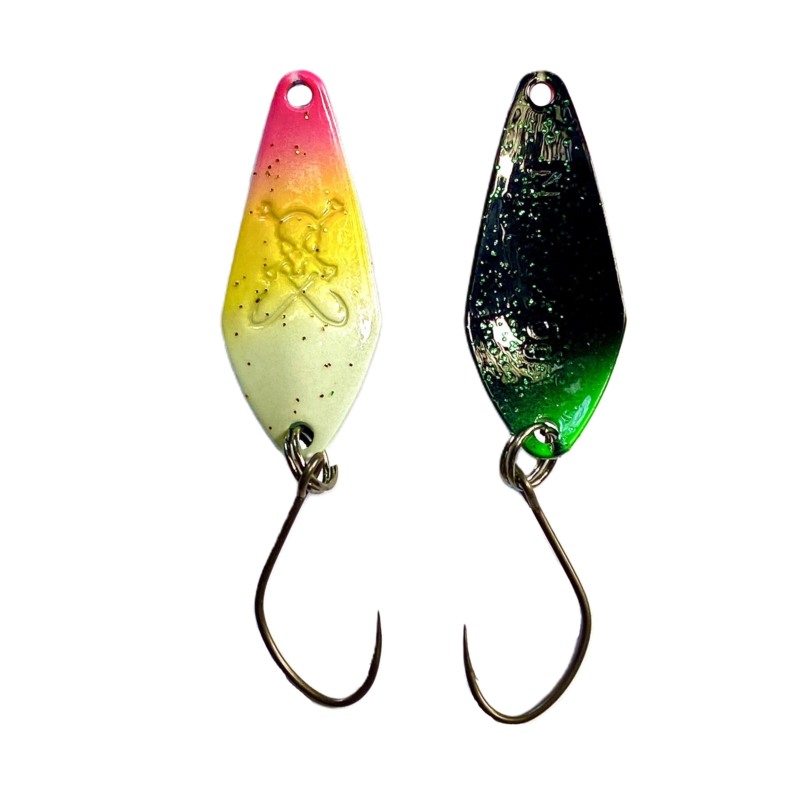 Forellenspoon Neva mit 2,5 Gramm, Farbe 1 (Glow in the dark)