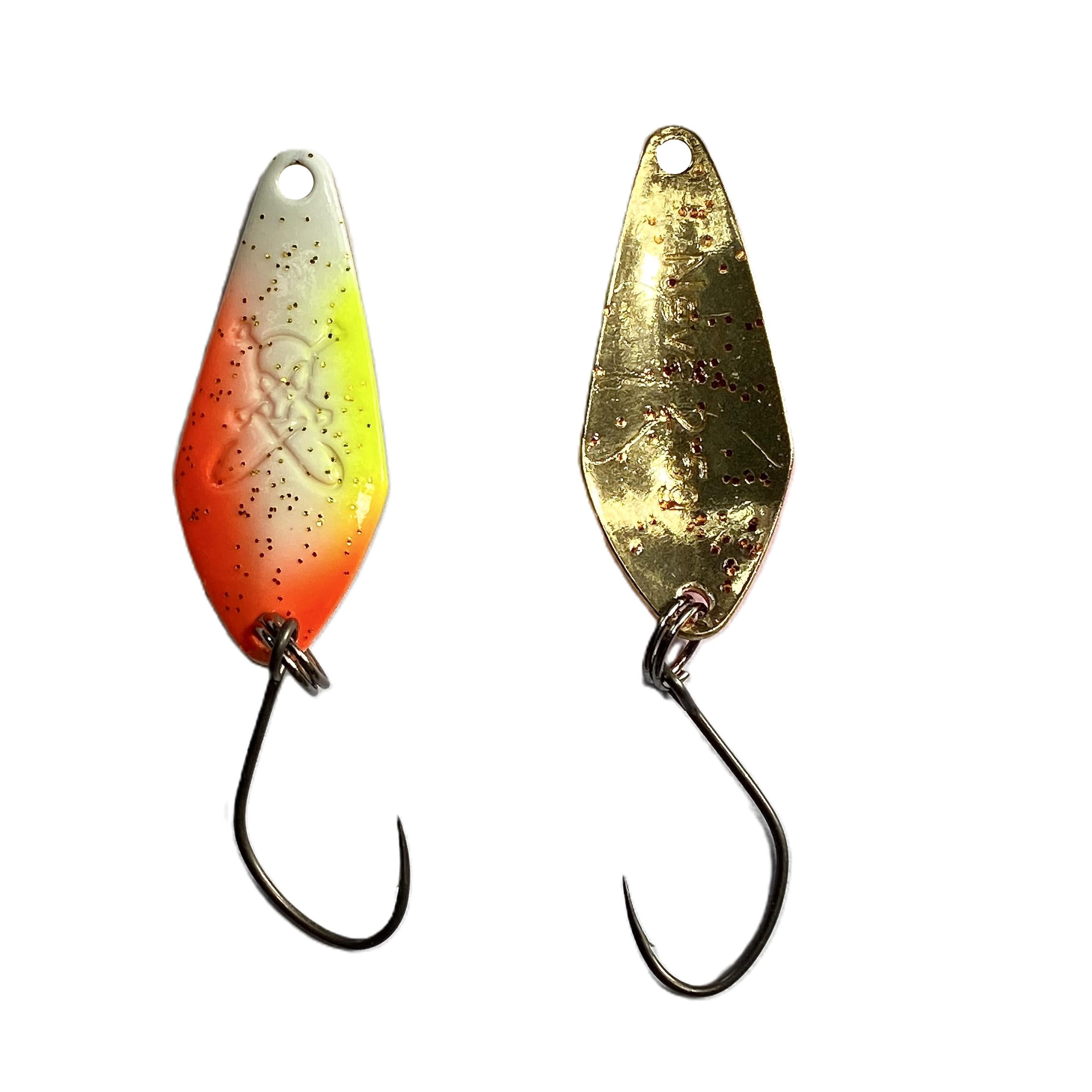 Forellenspoon Neva mit 2,5 Gramm, Farbe 2 (Glow in the dark)