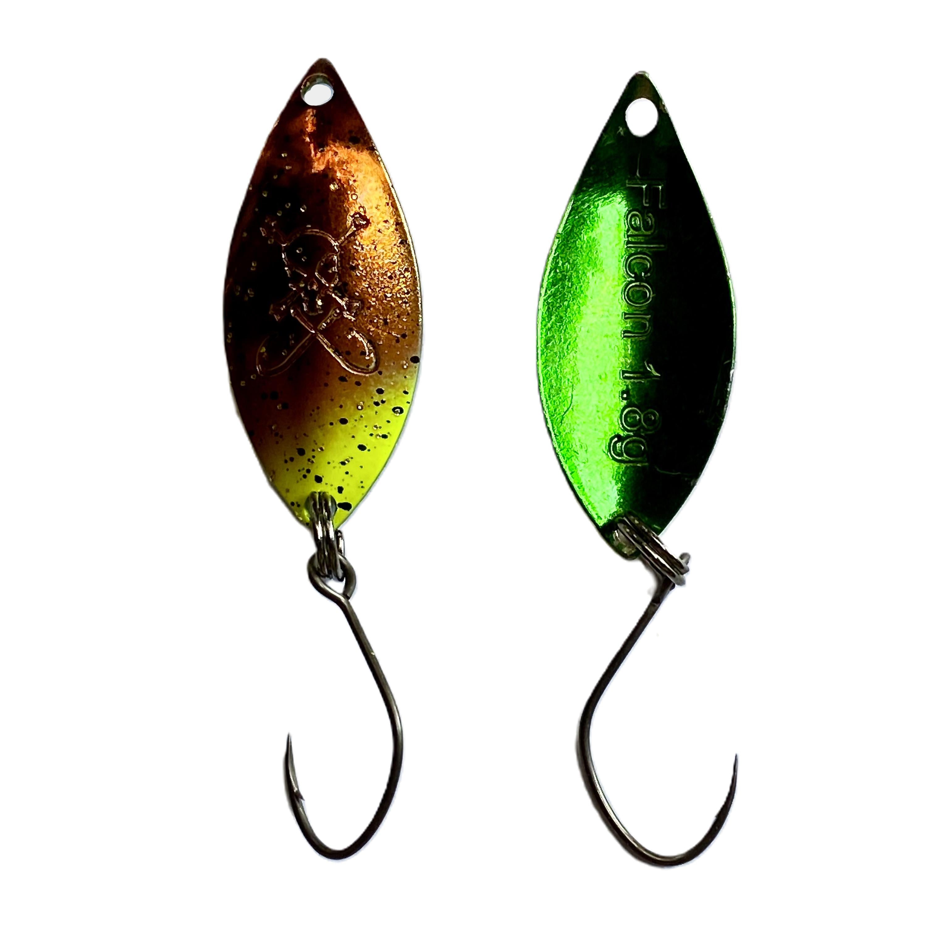 Forellenspoon Falcon mit 1,8 Gramm, Farbe 5 (Glow in the dark)