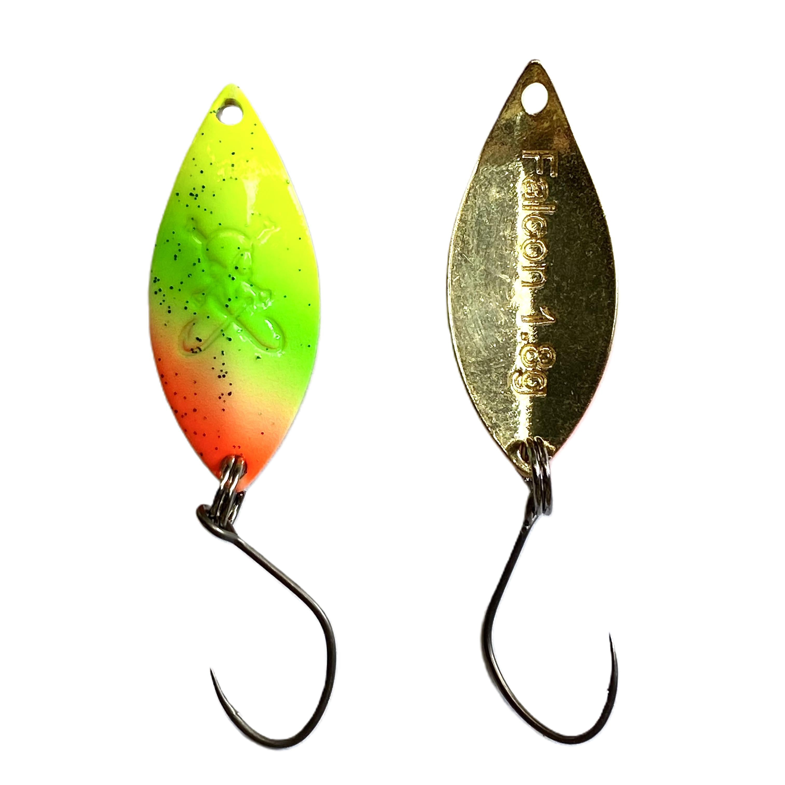 Forellenspoon Falcon mit 1,8 Gramm, Farbe 6 (Glow in the dark)