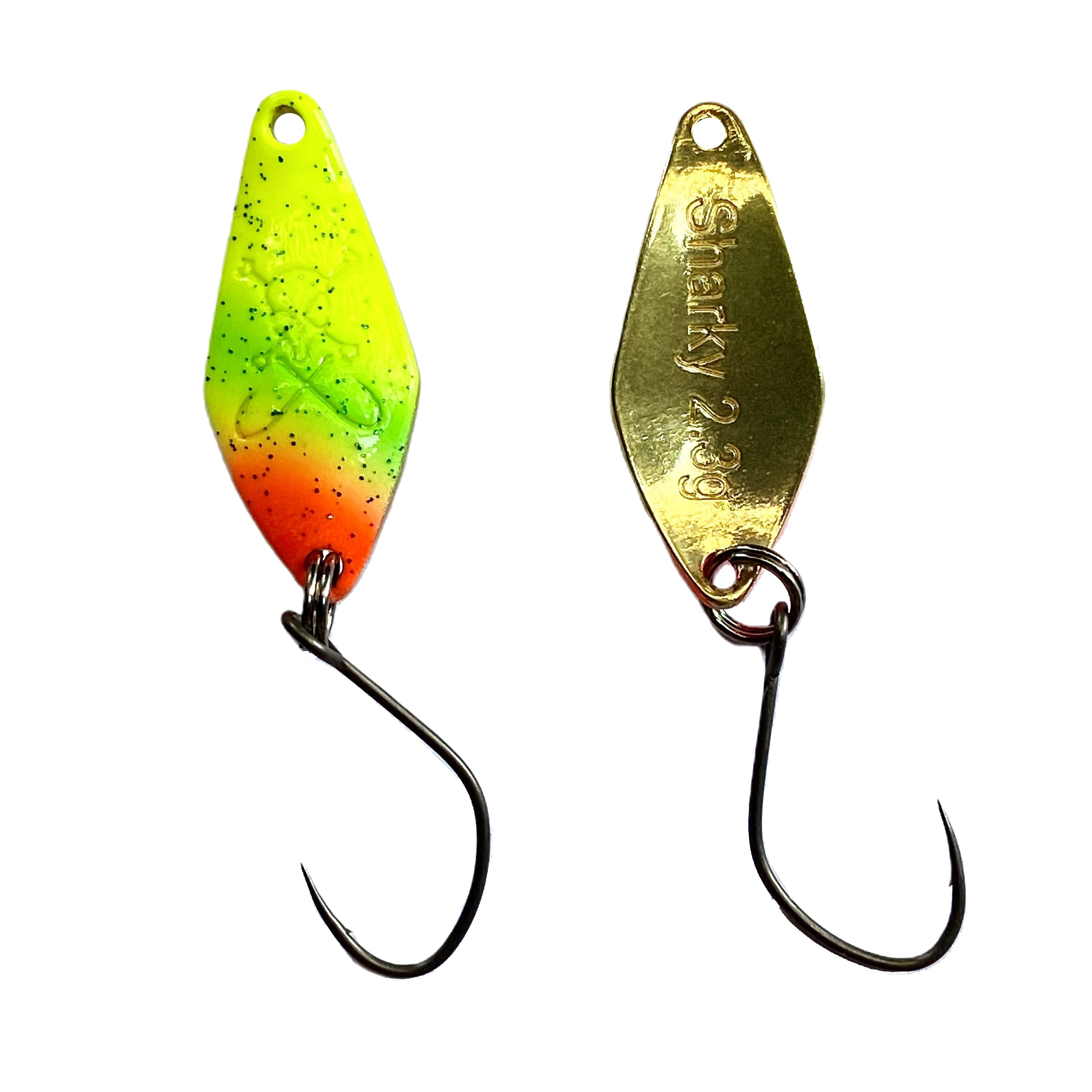 Forellenspoon Sharky mit 2,3 Gramm, Farbe 6 (Glow in the dark)