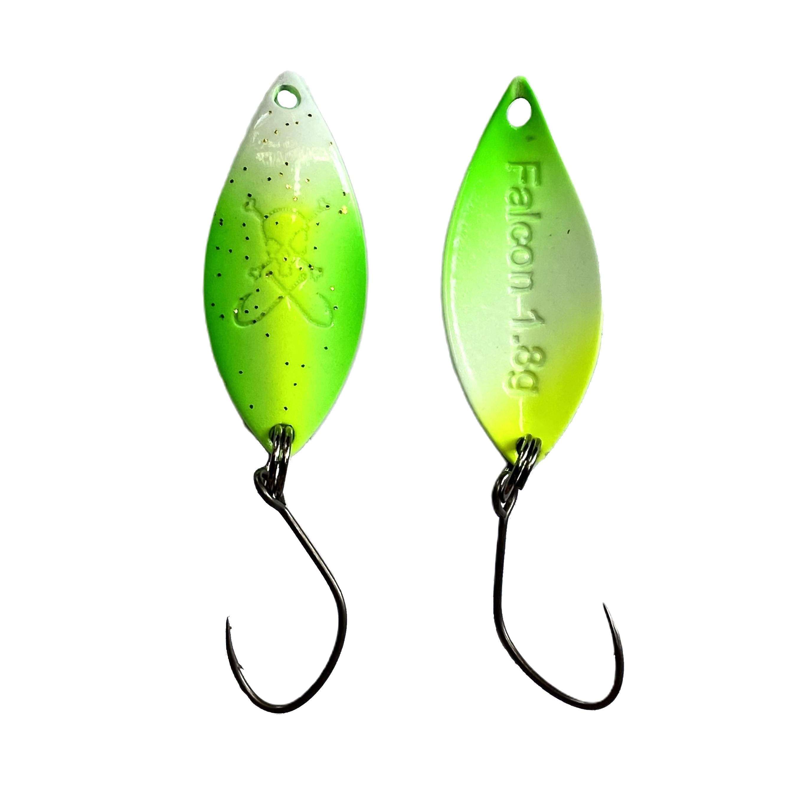 Forellenspoon Falcon mit 1,8 Gramm, Farbe 7 (Glow in the dark)