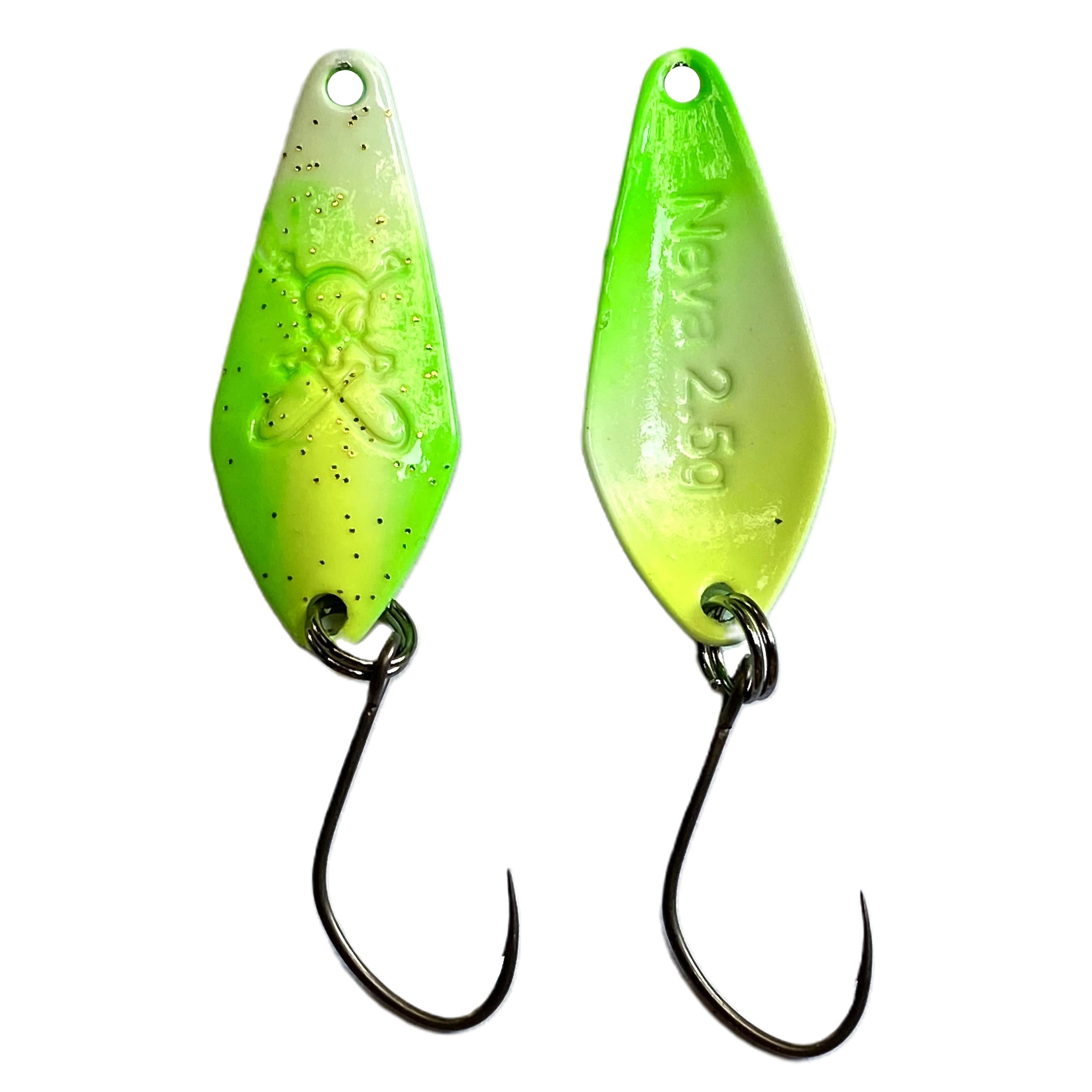 Forellenspoon Neva mit 2,5 Gramm, Farbe 7 (Glow in the dark)