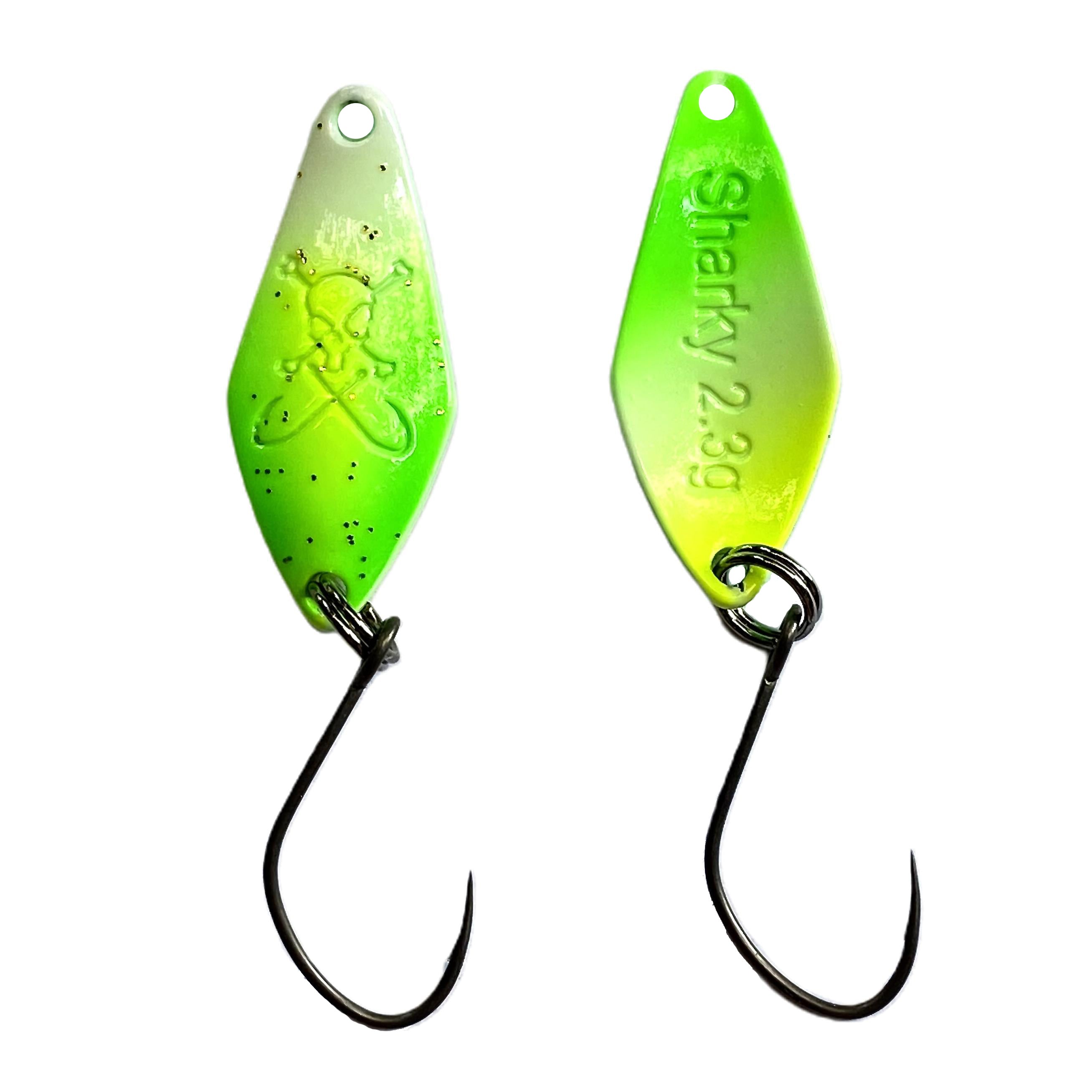 Forellenspoon Sharky mit 2,3 Gramm, Farbe 7 (Glow in the dark)