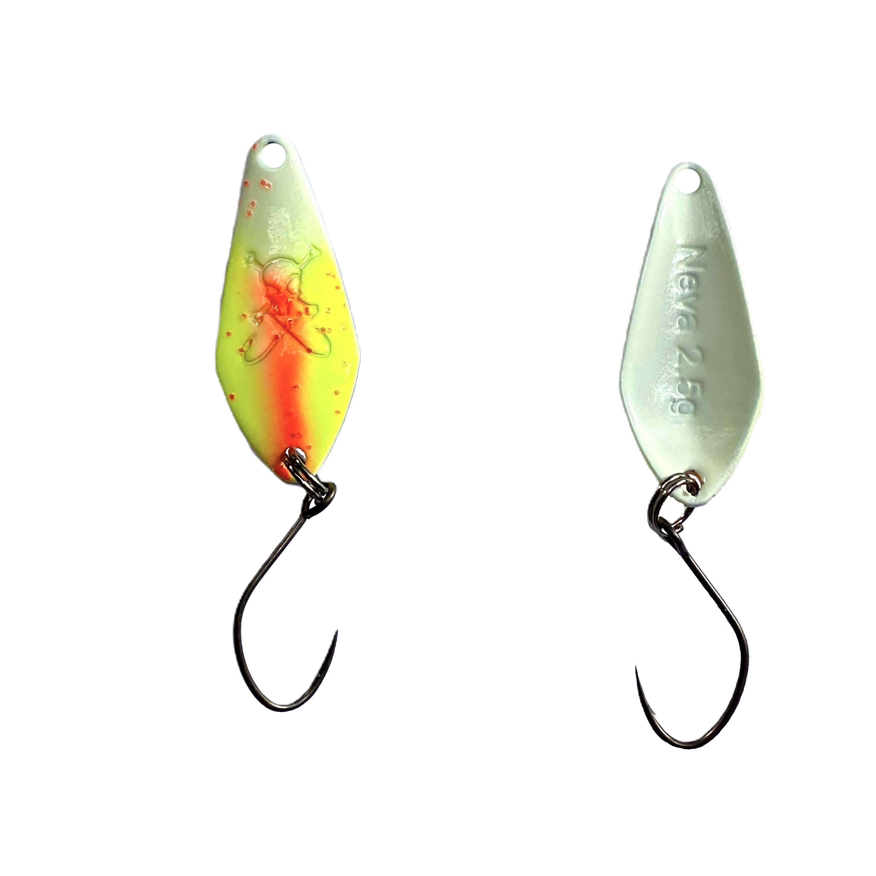 Forellenspoon Neva mit 2,5 Gramm, Farbe 11 (Glow in the dark)