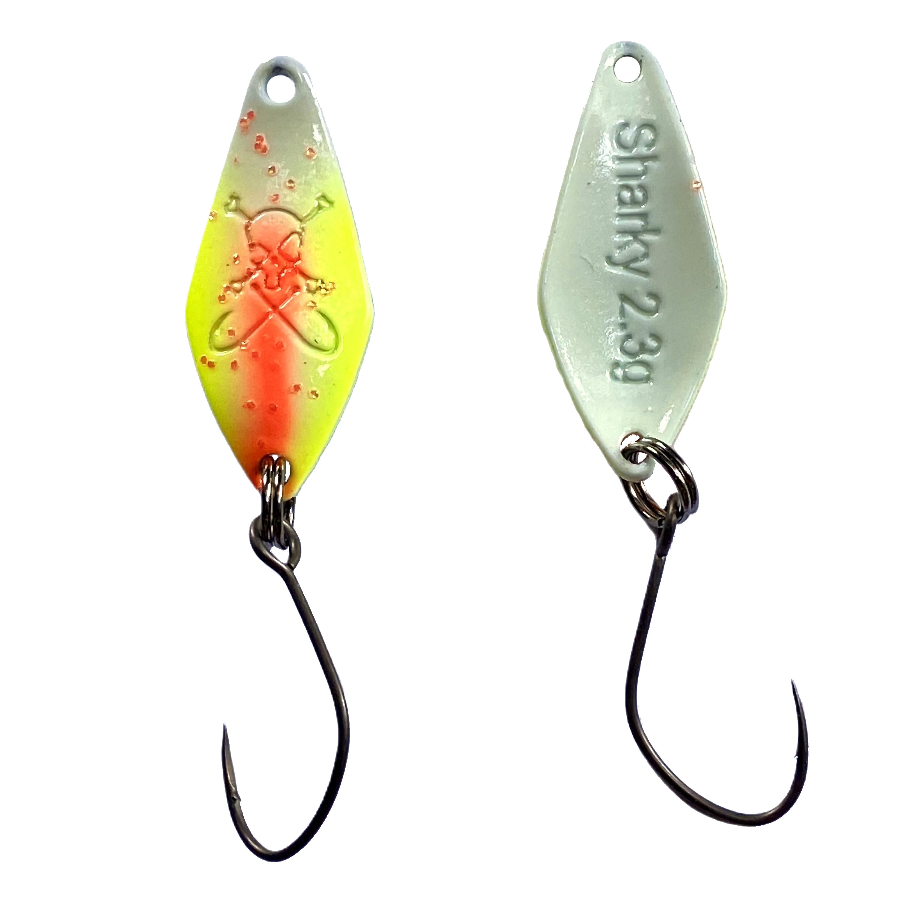 Forellenspoon Sharky mit 2,3 Gramm, Farbe 11 (Glow in the dark)