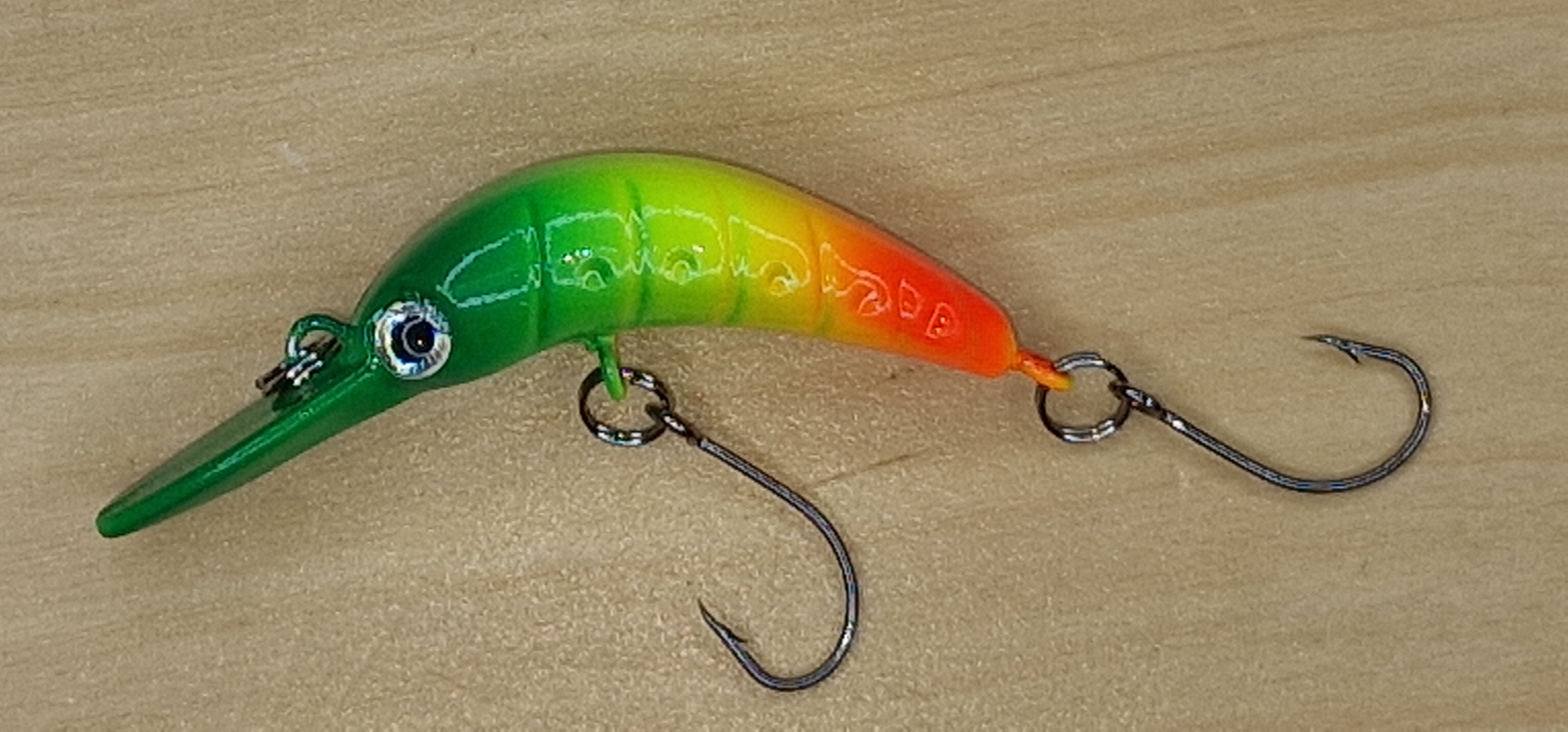 Big Troutty in grün gelb orange (3-7)