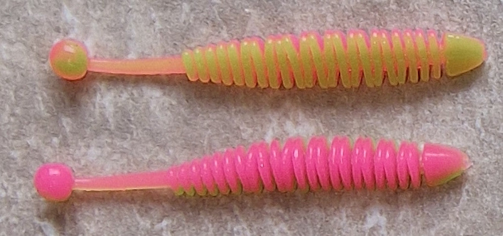 10 Stück Squirly mit 47 mm in Green Pink