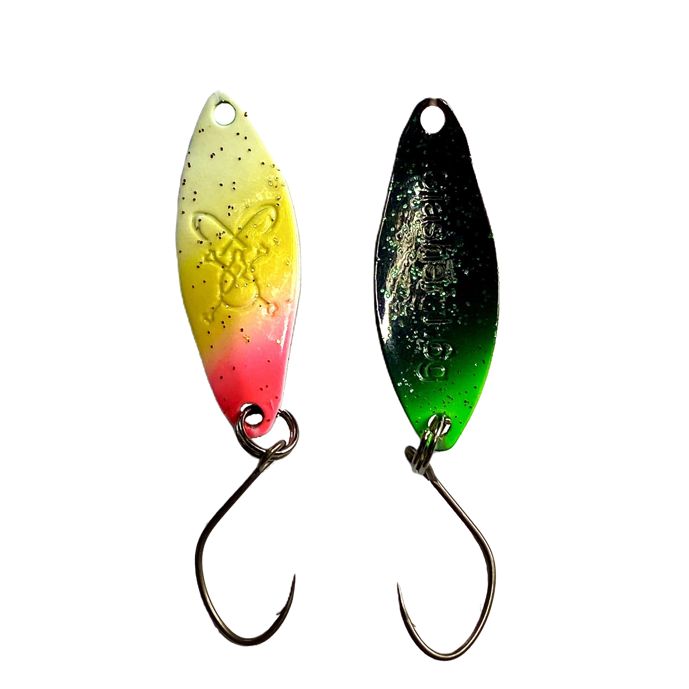 Forellenspoon Blader mit 1,7 Gramm, Farbe 1 (Glow in the dark)