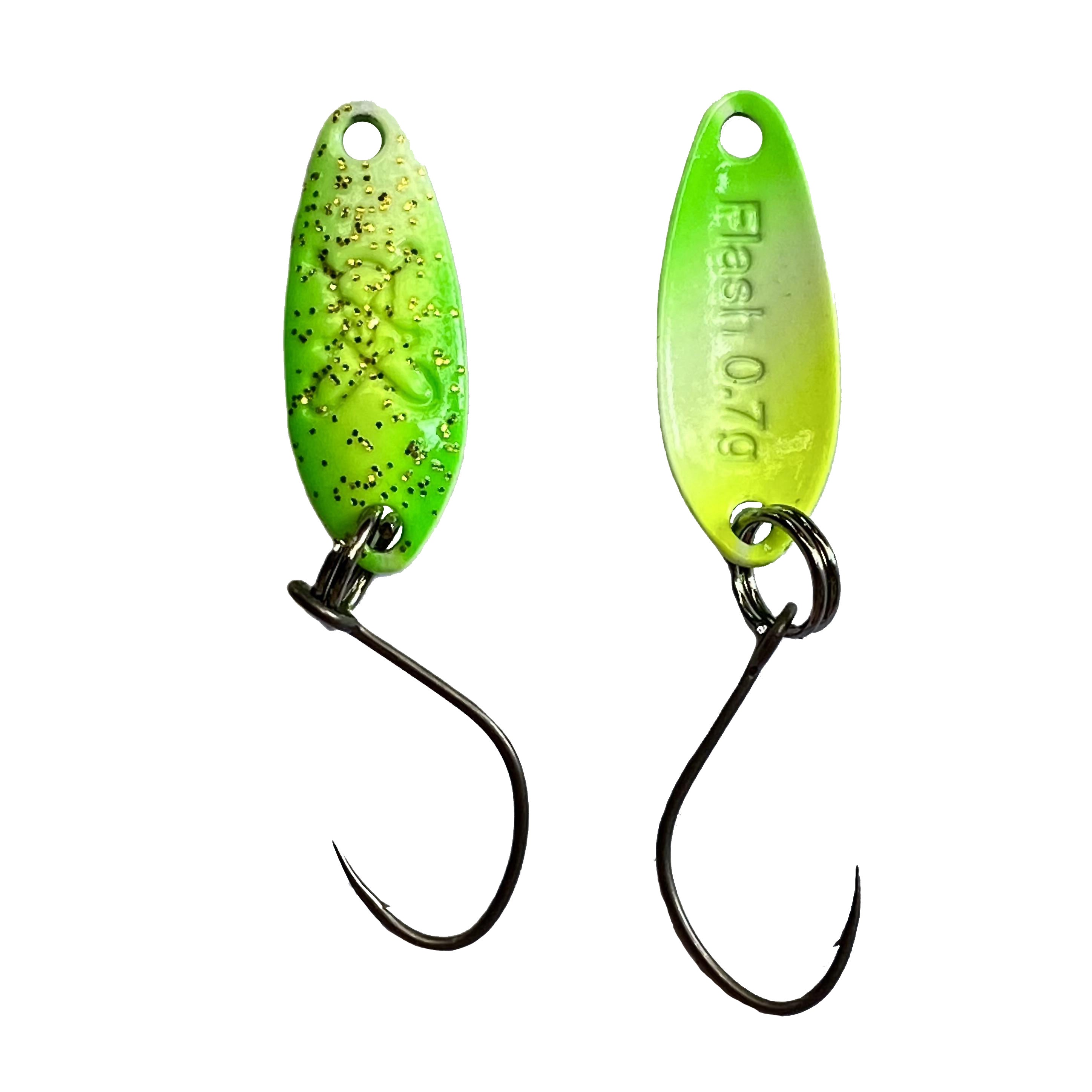 Forellenspoon Flash mit 0,7 Gramm, Farbe 5 (Glow in the dark)