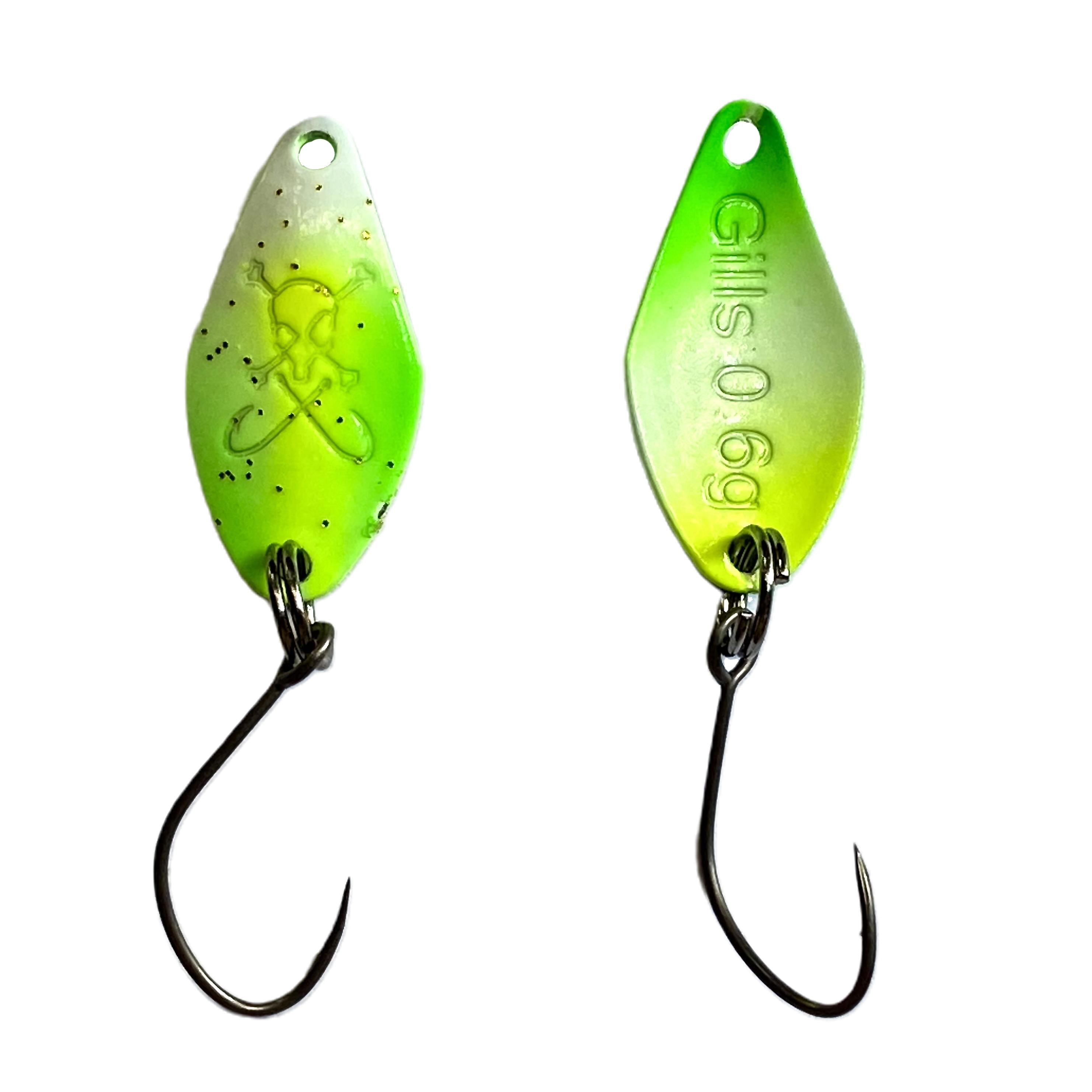 Forellenspoon Gills mit 0,6 Gramm, Farbe 7 (Glow in the dark)