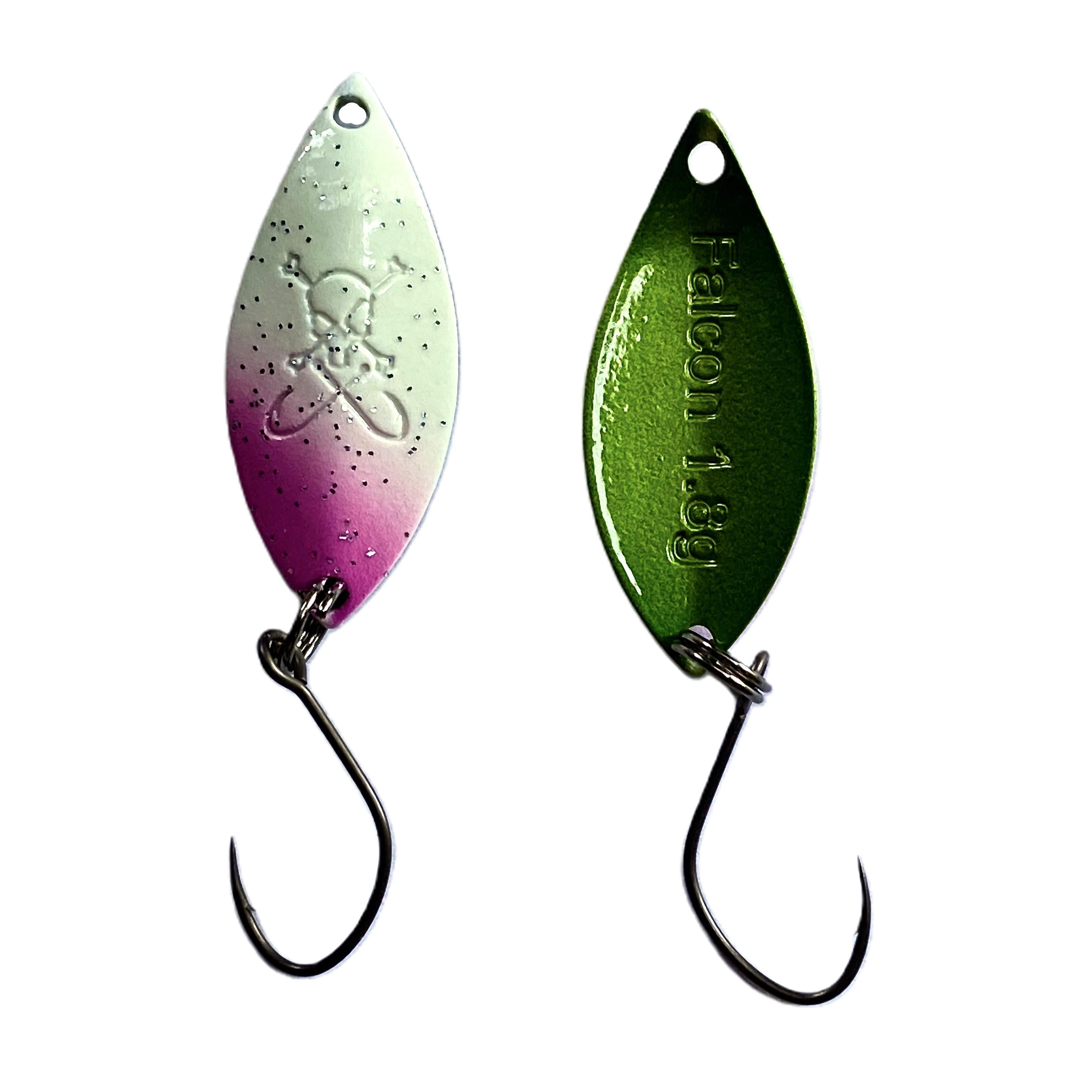 Forellenspoon Falcon mit 1,8 Gramm, Farbe 10 (Glow in the dark)