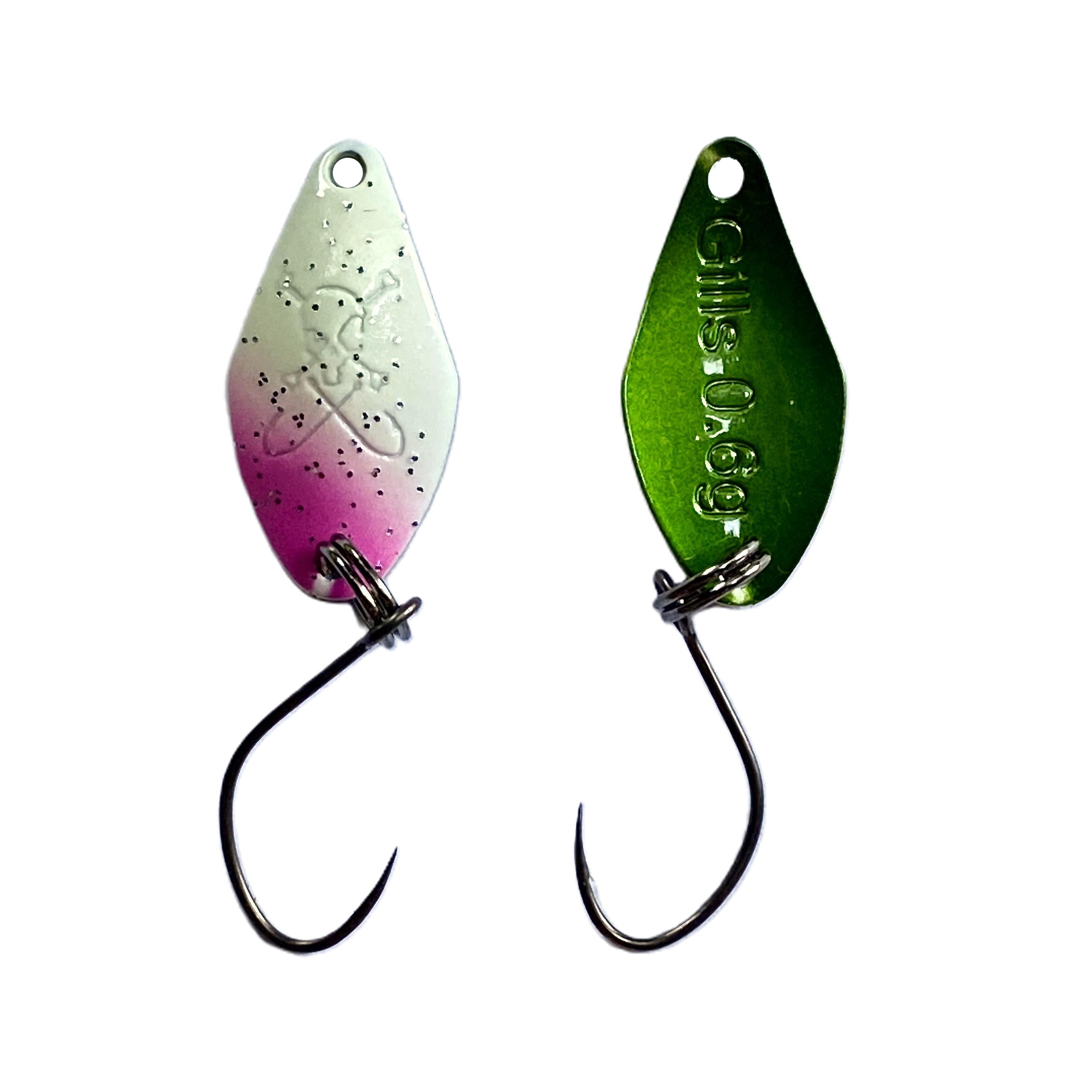 Forellenspoon Gills mit 0,6 Gramm, Farbe 10 (Glow in the dark)