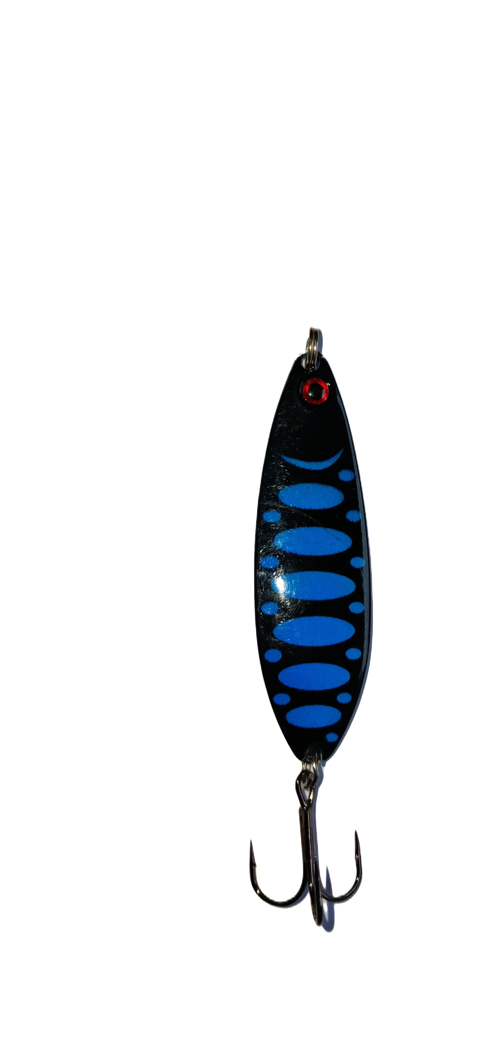 FLADEN FLUORESCENT FLUTTER - Schwarz Blau mit 80 mm und 21 Gramm