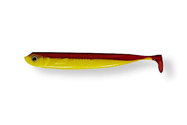 ** ABVERKAUF ** ANGELKÖDER Stint Shad in Rot-gelb