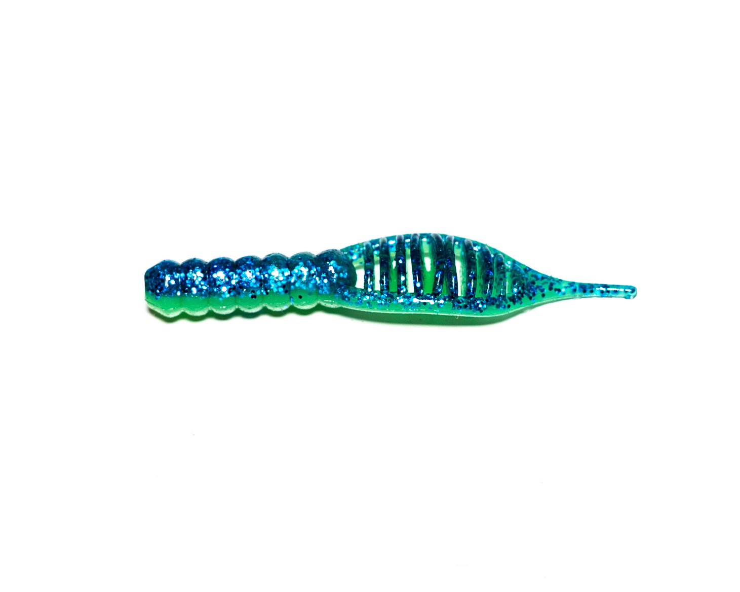 10 Stück Ribu Glitter-Blue-Green