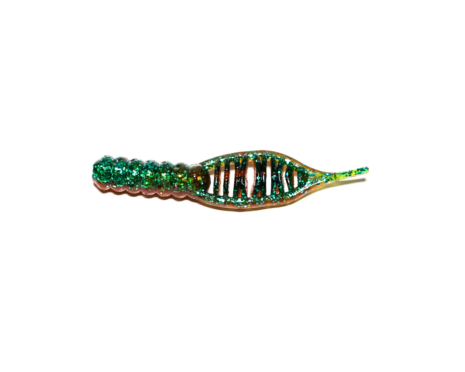10 Stück Ribu in Shiny Green/ Brown